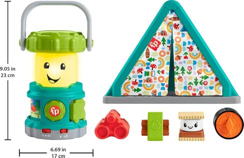 Fisher-Price Baby Toys S’More Fun Camping Set, 2 Learning Activities for Developmental Pretend Play Infants & Toddlers Ages 6+ Months (Amazon Exclusive) in Saudi Arabia