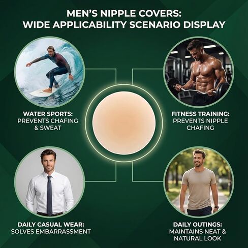 102 Pcs Nipple Covers for Men, Anti Chafing Care Protector Nipple Tape Pasties Covers Sticker Disposable No Show Protection Guards for Men Running Sports Gym Marathon in Saudi Arabia
