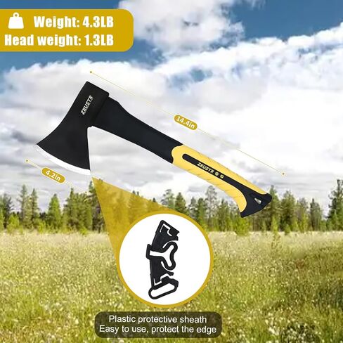 فأس تخييم صغير، شفرة فولاذية مزورة مع مقبض ممتص للصدمات، فتحة خارجية للتخييم والمطبخ، تقطيع الخشب والتلطيف in Kuwait