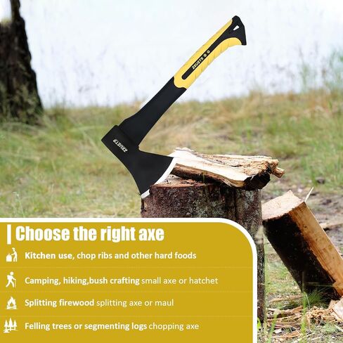 فأس تخييم صغير، شفرة فولاذية مزورة مع مقبض ممتص للصدمات، فتحة خارجية للتخييم والمطبخ، تقطيع الخشب والتلطيف in Kuwait