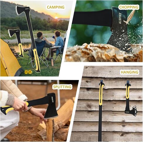 فأس تخييم صغير، شفرة فولاذية مزورة مع مقبض ممتص للصدمات، فتحة خارجية للتخييم والمطبخ، تقطيع الخشب والتلطيف in Kuwait