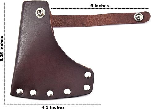 Hatchet Sheath Axe Head Cover, Leather Sheath Axe Sheath Hatchet Cover for Hunting Camping Axes & Hatchets, 2- Piece (Dark Brown) in Saudi Arabia