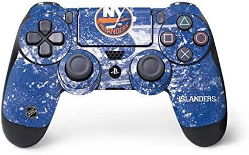 ملصق Skinit المخصص للألعاب متوافق مع وحدة تحكم PS4 - تصميم مموه مرخص رسميًا من NHL New York Islanders in Kuwait