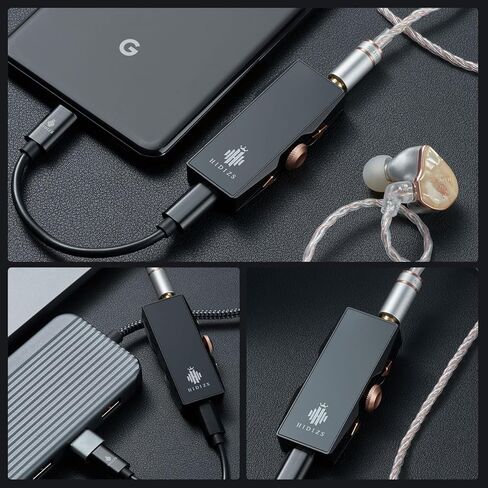Hidizs S8 Pro Robin Portable Dongle DAC، USB C DAC، SE 3.5 مم، BAL 4.4 مم، شريحة DAC مزدوجة 32 بت، التحكم في مستوى الصوت، كابل من النوع C، USB-A إلى النوع C، يدعم نظام Windows Mac Android iOS in Kuwait