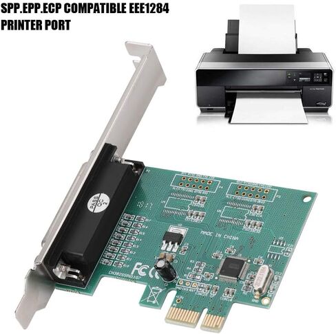 YUYTE PCI Express to Parallel Port Adapter, DB25 Printer Converter Card with Plug and Play, for 10 8 7 Vista in Saudi Arabia