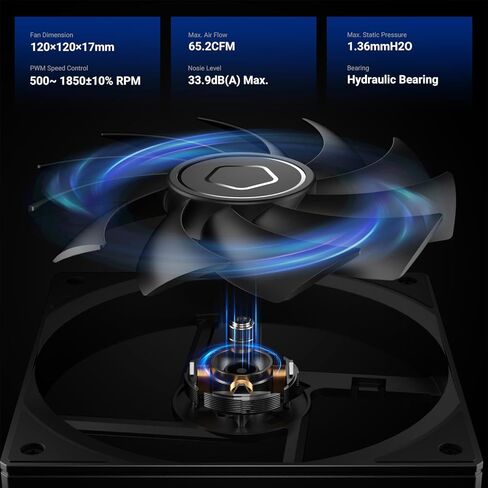 ID-COOLING IS-77-XT مبرد هواء وحدة المعالجة المركزية باللون الأسود، ارتفاع 77 مم، 6 أنابيب حرارية، مروحة PWM رفيعة 120 مم، متوافق مع Intel LGA1700/1200/115X وAMD AM5/AM4 - مثالي لأجهزة الكمبيوتر SFF وMini-ITX in Kuwait