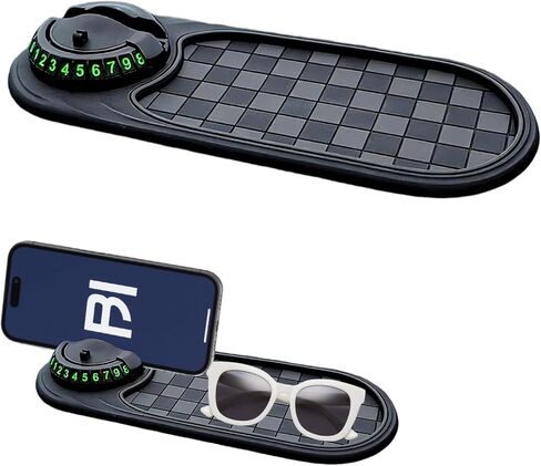 حصيرة سيارة متعددة الوظائف مضادة للانزلاق، حصيرة سيارة متعددة الوظائف مضادة للانزلاق، متعددة الوظائف - لوحة قيادة عالمية غير قابلة للانزلاق لتأمين الهاتف، مفاتيح للقيادة الآمنة والمنظمة in Kuwait