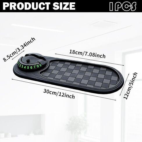 حصيرة سيارة متعددة الوظائف مضادة للانزلاق، حصيرة سيارة متعددة الوظائف مضادة للانزلاق، متعددة الوظائف - لوحة قيادة عالمية غير قابلة للانزلاق لتأمين الهاتف، مفاتيح للقيادة الآمنة والمنظمة in Kuwait