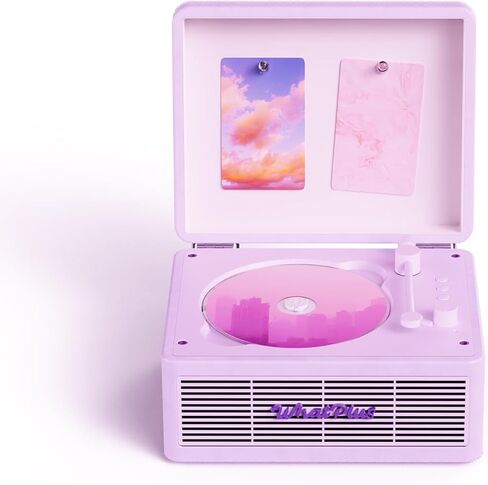 CD Player with Bluetooth Speaker, High-Fidelity Sound, App-Controlled, Magnetic Display for Photos & Pins, Retro Desktop Music Player, Gift for Music Lovers (White) in Saudi Arabia