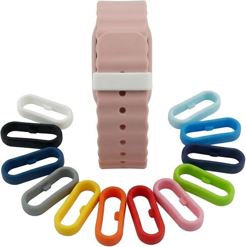 Brio Supply 12 Pack Band Keeper متوافق مع Disney MagicBand 2.0 & Plus، حامل حلقات أمان من السيليكون، ملحقات مشابك لقفل الحزام السحري لحزام الساعة الذكية (متعدد الألوان) in Saudi Arabia
