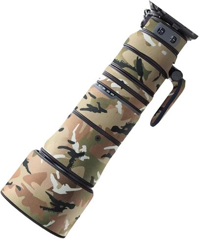 غطاء عدسة لكاميرا Nikon Z مقاس 180-600 مم F/5.6-6.3 VR، غطاء حماية مموه للعدسة، لون # تمويه العشب الذابل in Kuwait