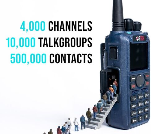 BTECH DA-7X2 ثنائي النطاق DMR رقمي + راديو تناظري محمول، استقبال مزدوج حقيقي VHF/UHF، ذروة 7 وات، نطاق AM Airband (108–136) + بث FM RX، مكرر النطاق المتقاطع، تسجيل، صوت متقدم in Kuwait