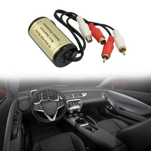2 قطعة 15A المزدوج RCA الأرض حلقة المعزل 2-قناة الصوت مرشح الضوضاء مطلية بالذهب 35x65 مللي متر الجسم الأسود 5in أسلاك الإدخال/الإخراج in Kuwait