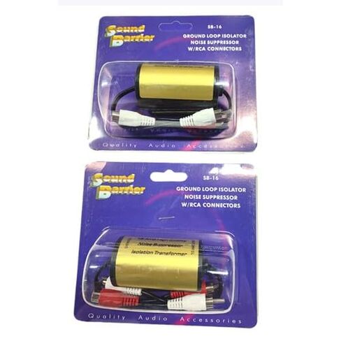 2 قطعة 15A المزدوج RCA الأرض حلقة المعزل 2-قناة الصوت مرشح الضوضاء مطلية بالذهب 35x65 مللي متر الجسم الأسود 5in أسلاك الإدخال/الإخراج in Kuwait
