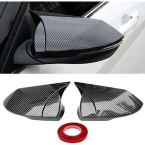 Yumzeco متوافق مع أغطية مرآة جانبية Hyundai Elantra Ox Horn 2021 2022 2023 2024 2025، أغطية مرايا جانبية للباب LH & RH مع ملحقات الديكور الخارجي ذات الحواف الخفيفة (أسود لامع) in Kuwait
