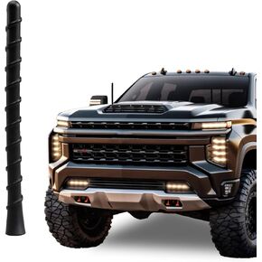 7" Upgraded Spiral Antenna，Short Radio Antenna Mast Compatible with Chevrolet Silverado 1500 2006-2025, Car Wash Proof, Internal Copper Coil for Enhanced Reception in Saudi Arabia