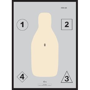 Center Mass Silhouette Paper Shooting Targets - Perfect for Shooting Range, Practice and Training - Official FBI-Q Shooting. Made in The USA in Kuwait