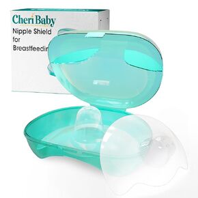 CheriBaby Nipple Shield, Arc Contact Nipple Shields for Breastfeeding Newborn, Nipple Guards for Moms with Latch Difficulties, Flat or Inverted Nipples, Sublime Soft & Thin, BPS/BPA-Free, 20mm in Kuwait