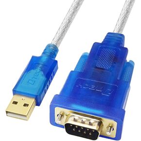كابل محول USB إلى تسلسلي DTECH بطول 16 قدم DB9 ذكر RS232 إلى سلك USB مع شريحة FTDI يدعم Windows 11 10 8 7 Mac Linux (5 متر) in Kuwait