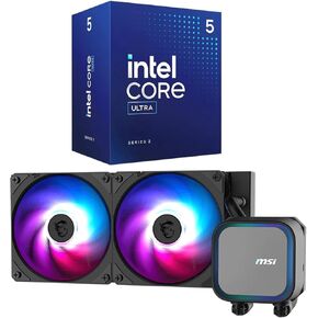MICRO CENTER CPU AIO Combo - Ultra 5 245K Desktop Processor 14 cores up to 5.2 GHz with MAG CORELIQUID A13 240 CPU Liquid Cooler, Black in Kuwait