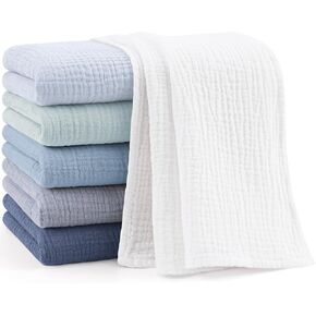 مجموعة من 6 قطع قماش تجشؤ كبيرة من الموسلين، 100% قطن ناعم للتجشؤ للأطفال للأولاد والبنات، 23.6 بوصة × 23.6 بوصة، خرق تبصق الحليب الماصة، أساسيات حديثي الولادة (طباعة وردية) in Kuwait