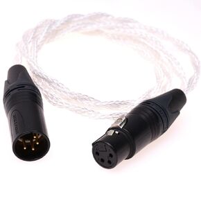 كابل مطلي بالفضة 16 نواة 4-Pin XLR ذكر إلى أنثى محول كابل تمديد سماعة الرأس الصوتي المتوازن (2 متر) in Saudi Arabia