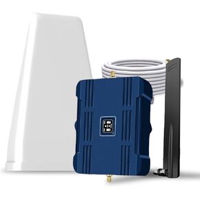 الداعم للهواتف المحمولة للمنزل ، حتى 2500 قدم مربع ، داعم إشارة الهاتف الخليوي للنطاق 5/21/13/17 ، تعزيز 5G 4G LTE 3G بيانات لجميع شركات النقل الأمريكية ، FCC المعتمدة (الأزرق الفاتح) in Kuwait