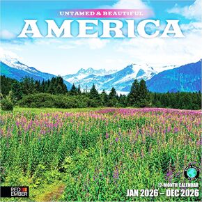 تقويم حائط RED EMBER Untamed & Beautiful National Parks 2026 لمدة 12 شهرًا | ورق سميك وقوي | هدية العيد | تقويم الطبيعة 2026 in Kuwait