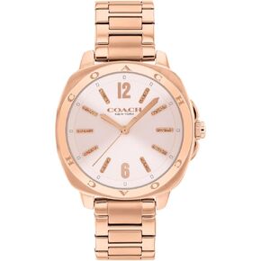 COACH Kitt Women's 3H Quartz Watch – 34 mm Stainless Steel Case – Link Bracelet – Stylish Fashion Accessory, Gift for Her in Saudi Arabia