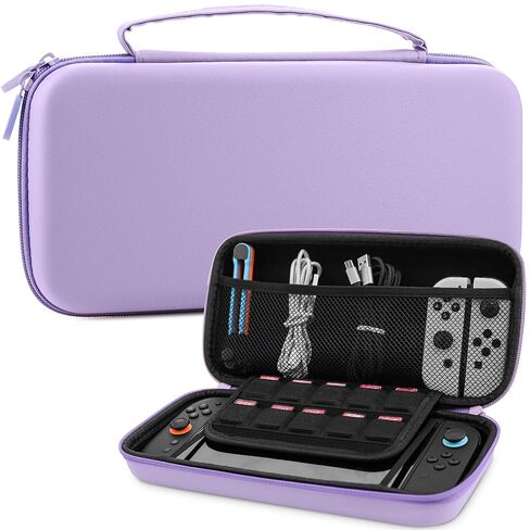 حقيبة حمل GLDRAM لجهاز Nintendo Switch 2 (2025)، حقيبة تخزين محمولة ومقاومة للصدمات مع 12 فتحة لبطاقات الألعاب لجهاز Switch 2 Joycon وملحقاتها - أصفر in Kuwait