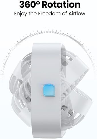 مروحة مكتب USB، [تدفق هواء قوي] مروحة طاولة شخصية محمولة مع 3 سرعات، دوران 360 درجة، مروحة تبريد صغيرة هادئة لسطح المكتب وغرفة النوم والمنزل (تعمل بمنفذ USB) in Saudi Arabia