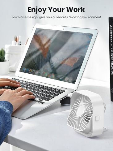 مروحة مكتب USB، [تدفق هواء قوي] مروحة طاولة شخصية محمولة مع 3 سرعات، دوران 360 درجة، مروحة تبريد صغيرة هادئة لسطح المكتب وغرفة النوم والمنزل (تعمل بمنفذ USB) in Saudi Arabia