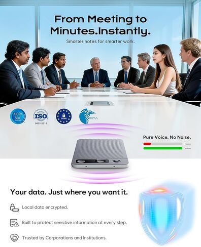 AI Voice Recorder, 64GB Note Taking Device w/Magnetic Case, App Control, AI Technology Transcribe & Summarize Free, 121 Languages, 45H Battery, Audio Recorder for Lectures Meetings Calls in Saudi Arabia