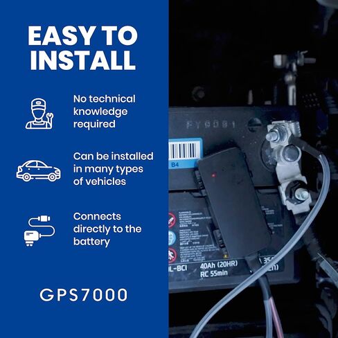 GPS7000 Hidden Vehicle GPS Tracker for Vehicles | 12 Months Service Included | 4G Car GPS Tracker Device | Easy Self-Installation | Real-Time Vehicle Tracking | Optional Renewal, No Mandatory Fees in Saudi Arabia