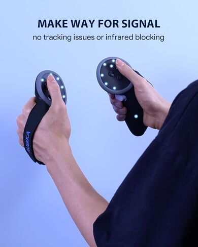 مقابض وحدات التحكم القابلة لإعادة الشحن من Aubika لجهاز Meta Quest 3S/Quest 3، وملحقات غطاء مقابض الشحن Oculus Quest 3S/Quest 3، مع استبدال بطاريتين، وواقي في الواقع الافتراضي in Saudi Arabia