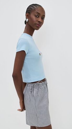 تي شيرت HOMMEGIRLS للسيدات من Homme Girls x Fruit of The Loom Baby مع شعار مزدوج in Kuwait