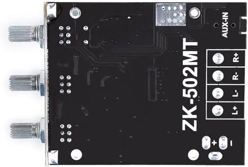 ZK-502MT 50W x 2 Bluetooth-Compatible Amplifier Board DC9-24V 3A BT5.0 with Treble and Bass Control AMP Board for Home Passive Speakers in Saudi Arabia