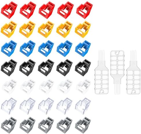 35 قطعة قفل أمان لمنفذ الشبكة RJ45 مع 3 مفاتيح، قفل كابل إيثرنت قابل للإزالة، يوفر الحماية المادية لأجهزة الكمبيوتر المحمولة وأجهزة الكمبيوتر وأجهزة شبكة RJ45 (5 قطع لكل لون) in Kuwait