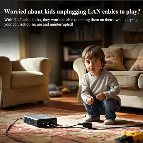 35 قطعة قفل أمان لمنفذ الشبكة RJ45 مع 3 مفاتيح، قفل كابل إيثرنت قابل للإزالة، يوفر الحماية المادية لأجهزة الكمبيوتر المحمولة وأجهزة الكمبيوتر وأجهزة شبكة RJ45 (5 قطع لكل لون) in Kuwait