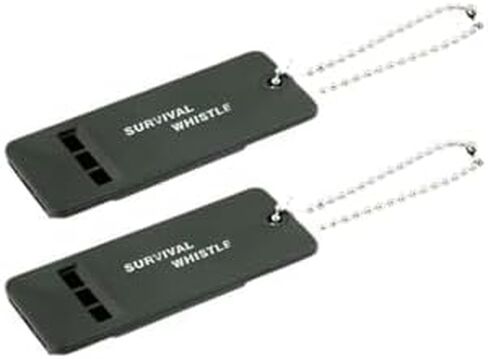 2-Pack Large Loud Survival Whistles Emergency Signaling Whistles with Keychain for Outdoor Safety in Saudi Arabia