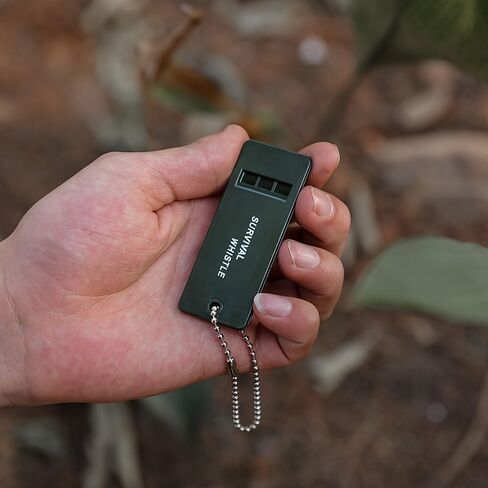 2-Pack Large Loud Survival Whistles Emergency Signaling Whistles with Keychain for Outdoor Safety in Saudi Arabia