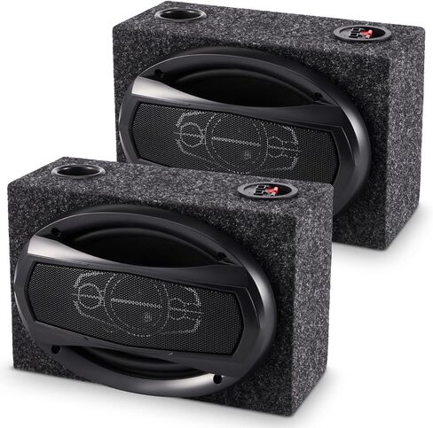 1 Pack 2-Way Coaxial Car Audio Speakers with Speaker Box Enclosures Set 6.5" 100 W Sturdy Constructed Car Stereo and Sound System Accessories Portable Audio Equipment for Vehicles(Conjoined) in Saudi Arabia