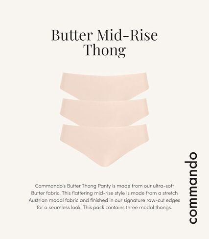 commando Women's Butter Mid-Rise Thong 3-Pack Gp202 in Saudi Arabia