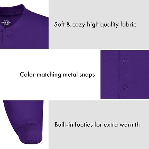 Creative Knitwear College Baby Infant Long Sleeve Footed Romper - Team Logo, Multiple Colors, Unisex (0-9 Months) in Saudi Arabia