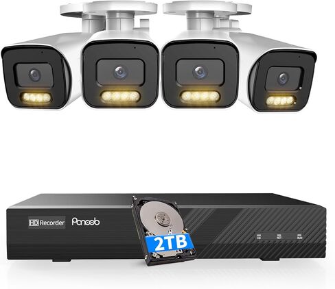 16 Channel Security Camera System 4TB HDD, H.265 16PCS 5MP PoE Commercial IP Bullet Camera, Smart Color Night Vision, 2 Way Audio Talking, AI Human Detection, Remote Access,PB65A1616-5MD in Saudi Arabia