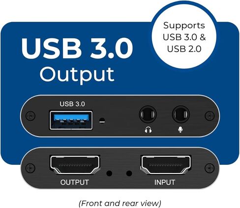 بطاقة التقاط فيديو HDMI، بطاقة التقاط HDMI إلى USB 3.0 في تسجيل كامل بدقة 1080 بكسل للعمل مع الكاميرا/Xbox/PS4/PS5/PC/Nintendo/وحدات تحكم الألعاب مع OBS in Saudi Arabia