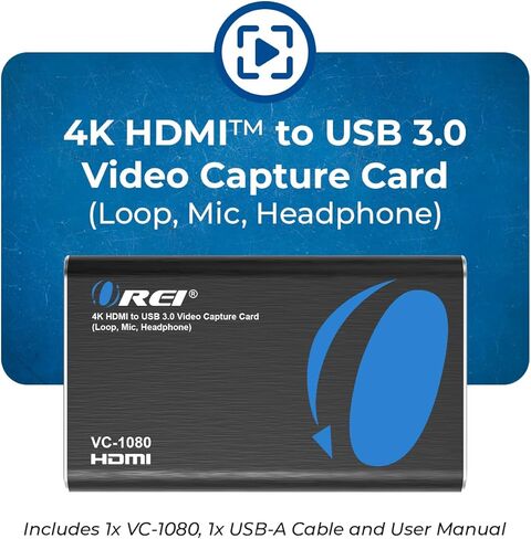 بطاقة التقاط فيديو HDMI، بطاقة التقاط HDMI إلى USB 3.0 في تسجيل كامل بدقة 1080 بكسل للعمل مع الكاميرا/Xbox/PS4/PS5/PC/Nintendo/وحدات تحكم الألعاب مع OBS in Saudi Arabia