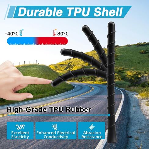 7" Upgraded Spiral Antenna，Short Radio Antenna Mast Compatible with Chevrolet Silverado 1500 2006-2025, Car Wash Proof, Internal Copper Coil for Enhanced Reception in Saudi Arabia