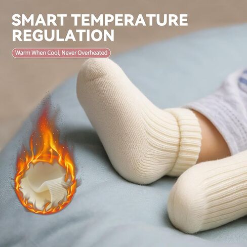 Merino Protect Merino Wool Socks For Toddler Temperature Regulate Baby Sock Soft Knee High Socks 3Pack in Saudi Arabia