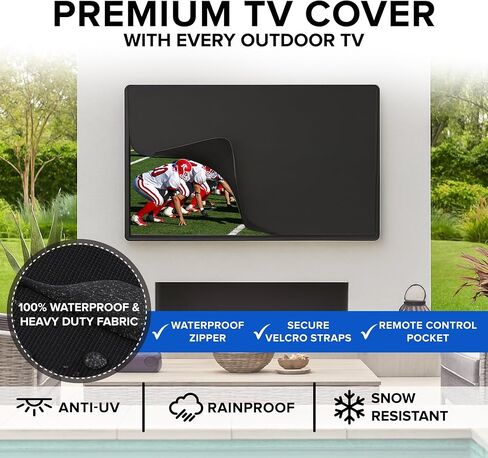 Titan G100 Mini- QLED 65 Inch Covered Patio Outdoor TV,IP65 Weatherproof,4K 144Hz HDR Smart AI Google OS,1000 Nits,Thin Bezel,Onkyo Speakers,Bonus:Tv Cover, D0lby Vision-Atmos, 2 Yr Wty USA Assembled in Saudi Arabia